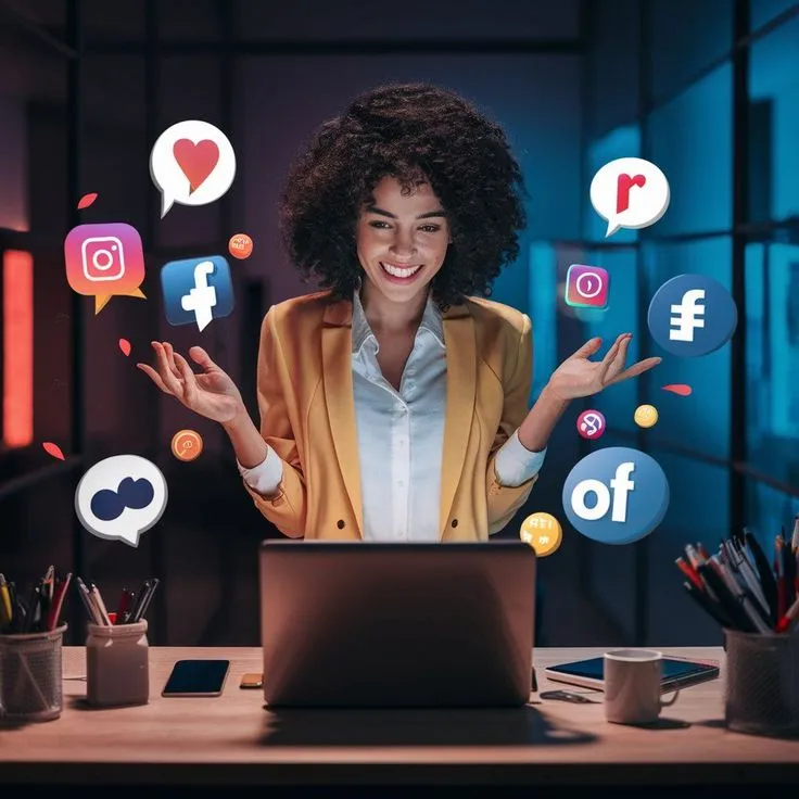 Girl doing digital marketing